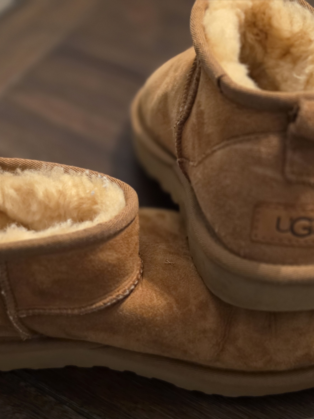 UGG Ladies Classic Ultra Suede Shearling Mini Boots